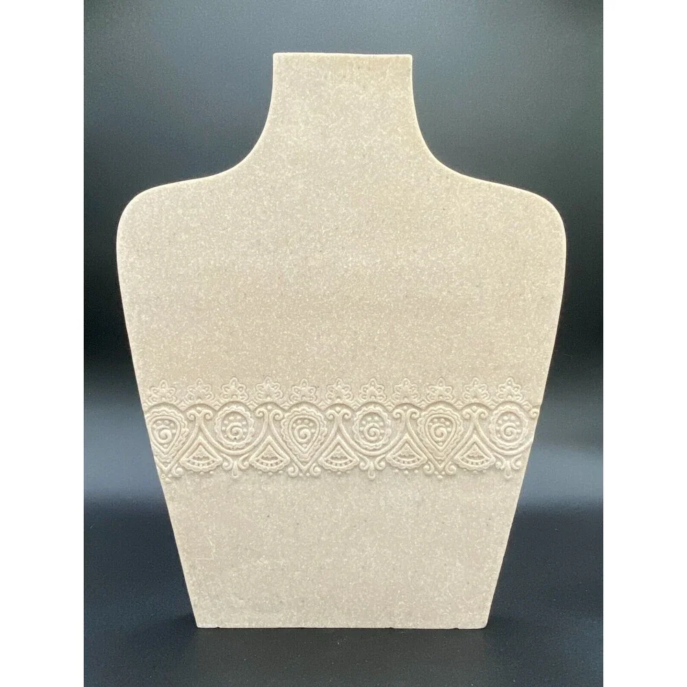 Poly-Resin Tan Necklace Display by Artisan De Luxe Home Great Condition